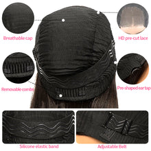 Load image into Gallery viewer, Ready to Go Bouncy small kinky Curly Glueless 5x5 Closure HD Lace Wig 14"