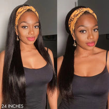 Load image into Gallery viewer, Put On & Go Silky Straight Headband Wig 100% Human Hair(Get 5 Pcs Free Headbands)
