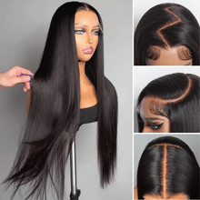 Load image into Gallery viewer, HD Lace Super Natural  Silky Bone Straight Glueless 13x4 Frontal Lace Wig 100% Human Hair 20"
