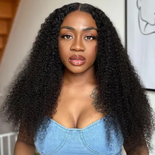 Load image into Gallery viewer, Glueless Super Double Drawn Pixie Curl 4X4 Closure Lace Wig