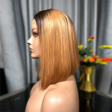 Load image into Gallery viewer, Glueless Silky Blonde Mix Color 4x4 Lace Closure Bob Wig