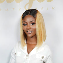 Load image into Gallery viewer, Straight 4X4 Closure Short Bob Wig 10"#T1B