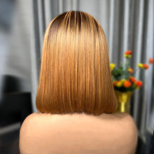 Load image into Gallery viewer, Glueless Silky Blonde Mix Color 4x4 Lace Closure Bob Wig