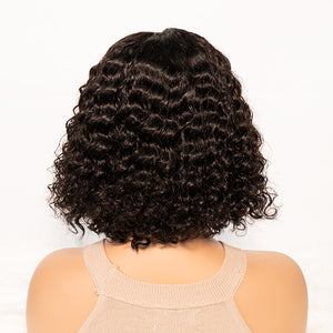 Naija Beauty Breathable Deep Wave 4x4 Closure Lace Mid Part 100% Human Hair Wig - Naija Beauty Hair