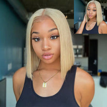 Load image into Gallery viewer, Silky 4x4 Closure Bob Wig White 613# - Naija Beauty Hair
