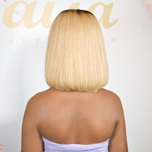 Load image into Gallery viewer, Naija Straight 4X4 Closure Short Bob Human Hair Wigs 12” #613 - Naija Beauty Hair
