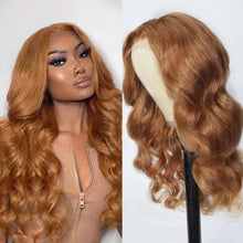 Load image into Gallery viewer, Glueless Fabulous Ombre Brown Loose Wavy Closure Wig 18"