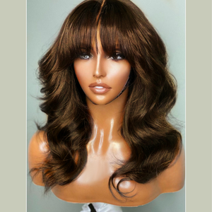 Brown Loose Wave Fringe Wig - Naija Beauty Hair