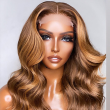 Load image into Gallery viewer, Fabulous Ombre Brown Loose Wavy Closure Wig. - Naija Beauty Hair
