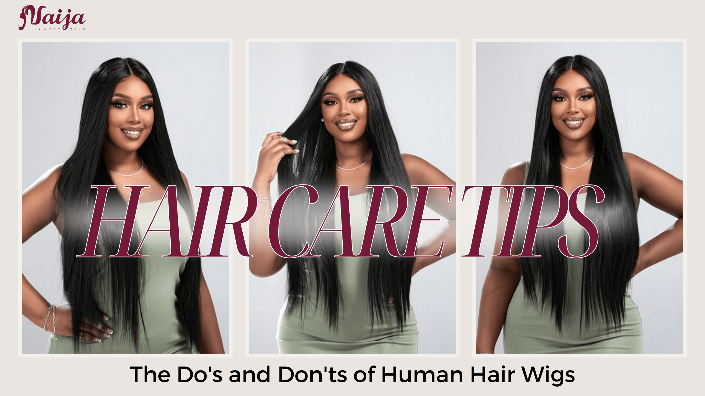 Human hair online wig care instructions