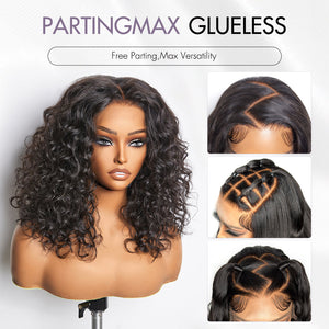 PartingMax Glueless Wig Water Wave Versatile 7x5 Closure  Lace  Wig Ready to Go 18"