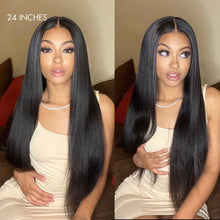 Load image into Gallery viewer, 180% Density | Bone  Straight Glueless 4x4 Closure  Lace  Wig
