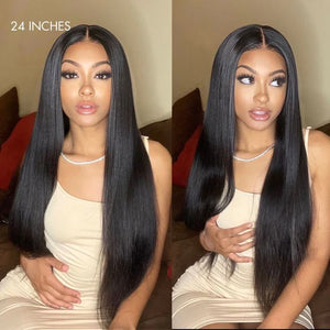 180% Density | Bone  Straight Glueless 4x4 Closure  Lace  Wig