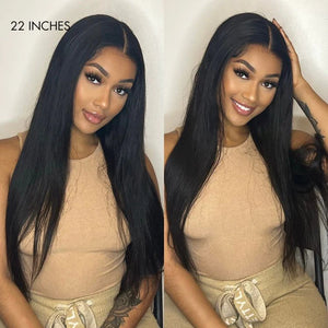 180% Density | Bone  Straight Glueless 4x4 Closure  Lace  Wig
