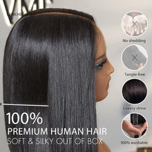 Load image into Gallery viewer, Double Drawn  Glueless 2X6  Closure Lace  Bob 100% Human Hair Wig
