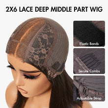 Load image into Gallery viewer, Double Drawn  Glueless 2X6  Closure Lace  Bob 100% Human Hair Wig
