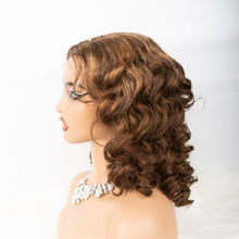 Load image into Gallery viewer, High Density Bouncy Curls 4X4 Closure Human Hair Wig 14&quot;
