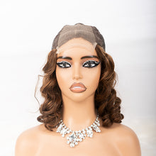 Load image into Gallery viewer, High Density Bouncy Curls 4X4 Closure Human Hair Wig 14&quot;
