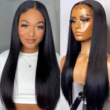 Load image into Gallery viewer, HD Lace Super Natural  Bone Straight Glueless 13x4 Frontal Lace Wig 100% Human Hair 20&quot;
