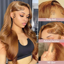 Load image into Gallery viewer, Glueless  Fabulous Ombre Brown Loose Wavy Closure Wig 18&quot;

