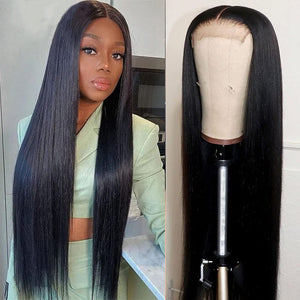 180% Density | Bone  Straight Glueless 4x4 Closure  Lace  Wig