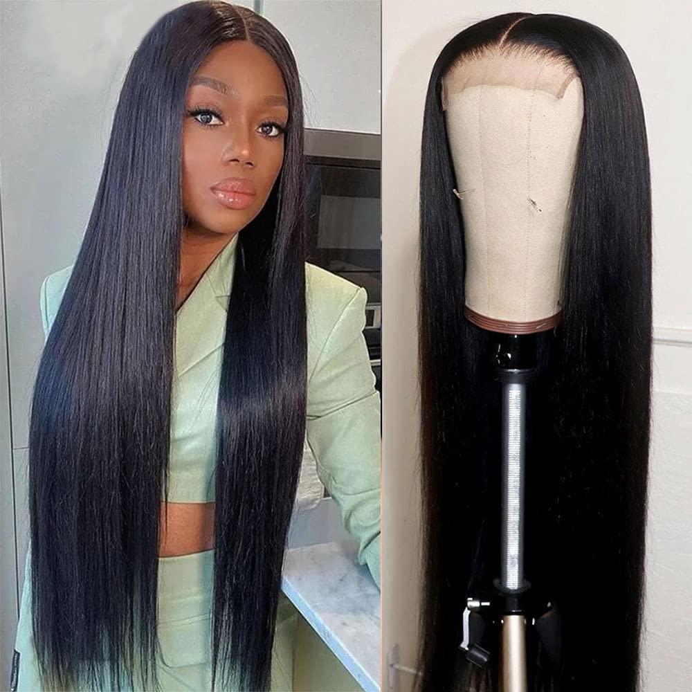 180% Density | Bone  Straight Glueless 4x4 Closure  Lace  Wig
