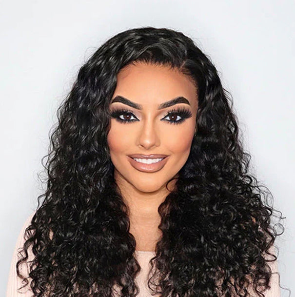 PartingMax Glueless Wig Water Wave Versatile 7x5 Closure  Lace  Wig Ready to Go 18