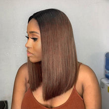 Load image into Gallery viewer, 💥[ BIG SALE ] Glueless Cocoa Crush NAIJA Royal HD Lace Blunt Cut Bone Straight 13X4  Frontal Wig
