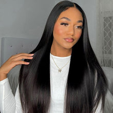 Load image into Gallery viewer, HD Lace Super Natural  Bone Straight Glueless 13x4 Frontal Lace Wig 100% Human Hair 20&quot;
