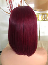 Load image into Gallery viewer, Burgundy 4X4 Closure Bob Wig 12&#39;&#39;
