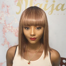 Load image into Gallery viewer, Double Drawn Mix Color Bob With Fringe Wig - Naija Beauty Hair
