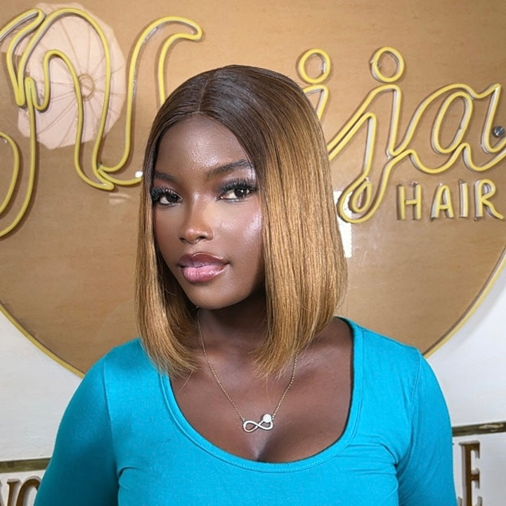 Wig Mandy - Blonde Bob T Lace Wig 12“