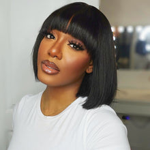 Load image into Gallery viewer, 💥[ BIG SALE ]  Silky Straight Short Bob With Fringe  Wig
