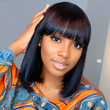 Load image into Gallery viewer, 💥[ BIG SALE ]  Silky Straight Short Bob With Fringe  Wig
