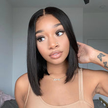 Load image into Gallery viewer, Naija Beauty 180 % Density Silky Straight 13x4 Lace Frontal Bob Human Hair Wig - Naija Beauty Hair
