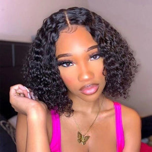 Naija Beauty Breathable Deep Wave 4x4 Closure Lace Mid Part 100% Human Hair Wig - Naija Beauty Hair