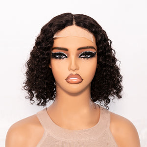 Naija Beauty Breathable Deep Wave 4x4 Closure Lace Mid Part 100% Human Hair Wig - Naija Beauty Hair