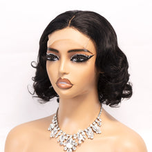 Load image into Gallery viewer, Naija Beauty High Density Bouncy Curls 4X4 Lace Closure Human Hair Wigs - Naija Beauty Hair
