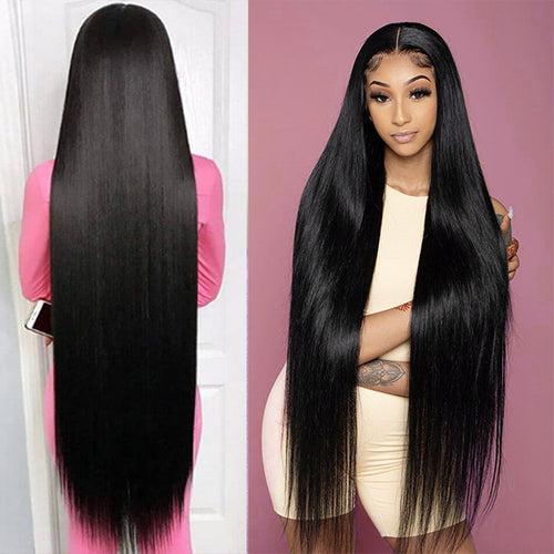 Naija Beauty New Arrival - 300% Density Bone Straight 13X4 Lace Frontal  450 Gram Human Hair Wig - Naija Beauty Hair