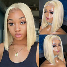 Load image into Gallery viewer, Silky 4x4 Closure Bob Wig White 613# - Naija Beauty Hair
