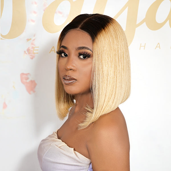 Straight 4X4 Closure Short Bob Wig 12 613 naijabeautyhair
