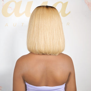 Naija Straight 4X4 Closure Short Bob Human Hair Wigs 12” #613 - Naija Beauty Hair