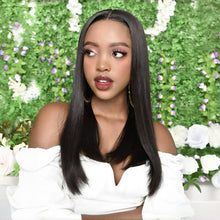 Load image into Gallery viewer, Glueless  Double Drawn  Bone   Straight 4X4 Closure Wig  20&quot;
