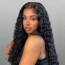 Load image into Gallery viewer, Water Wave 4x4 Closure Lace Glueless Side Part Short Wig 100% Human Hair
