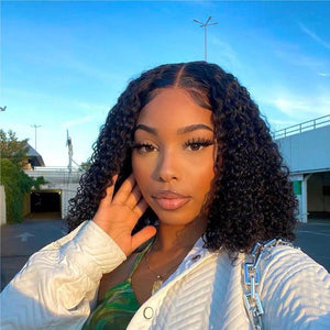 New Arrival- Double Drawn 2×6 Closure Jerry Curly Wig 14"