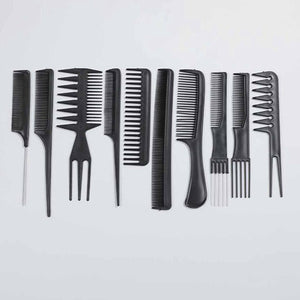 10Pcs/Set Professional Hair Brush Comb - Naija Beauty Hair