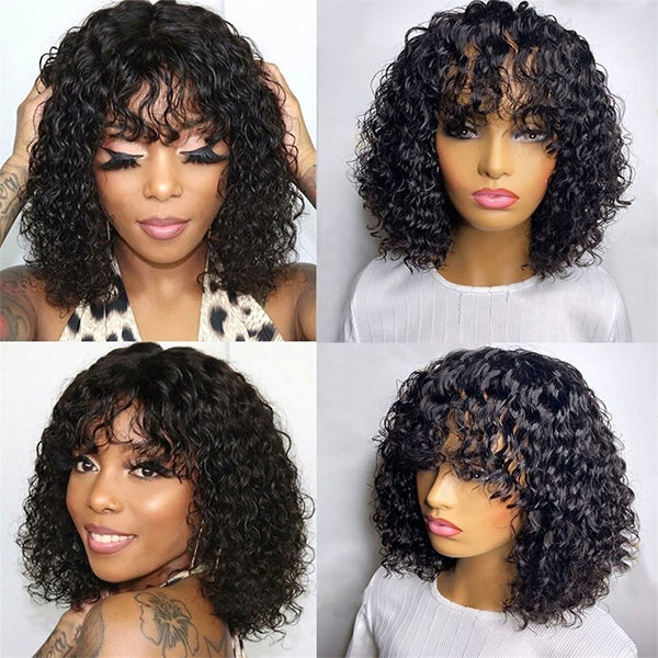 72HRS FLASH SALE WATER WAVE FRINGE WIG 14'' - Naija Beauty Hair