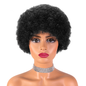 Afro Kinky Curly Bob Machine Wig - Naija Beauty Hair