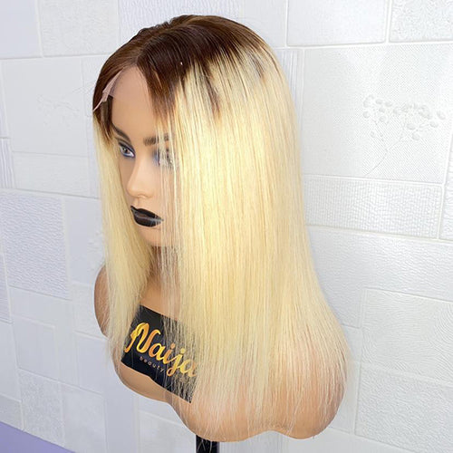 Blonde Straight 4x4 Lace Closure Wig 12