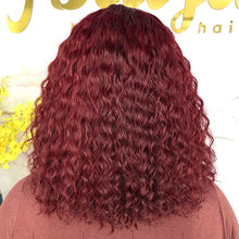 Load image into Gallery viewer, Burgundy  Bob T Part Frontal Wig - Naija Beauty Hair
